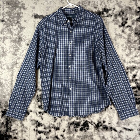 Ralph Lauren‎ Classic Fit Button Down Shirt Mens Size Extra Large Blue Office - Picture 1 of 8